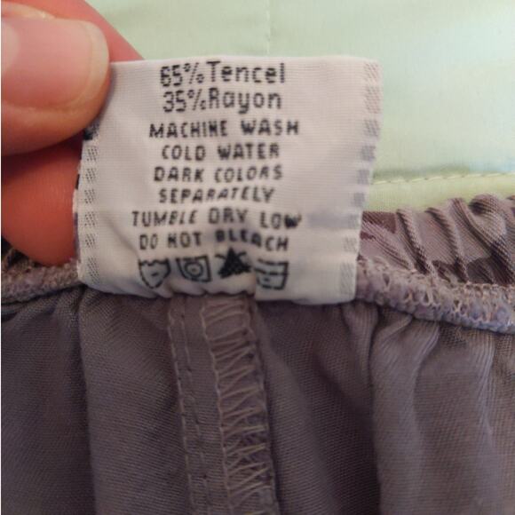 Click by Color Me Cotton Women's Sz Small Gathered Purple Elastic Tribal Skirt - Picture 4 of 8